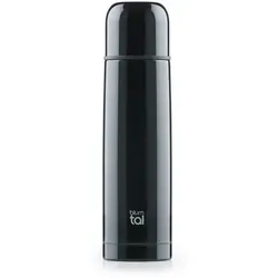 Blumtal Thermoflasche Eifel - auslaufsicherer Trinkbecher, für unterwegs, stundenlange Isolation von warmen Getränken schwarz 500 ml