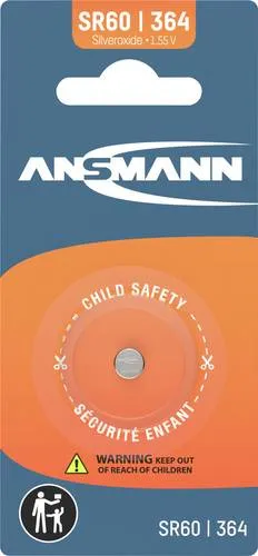 Ansmann Knopfzelle 364 1.55V 1 St. 9 mAh Silberoxid Silberoxid Knopfzelle SR60 / SR621 / 364