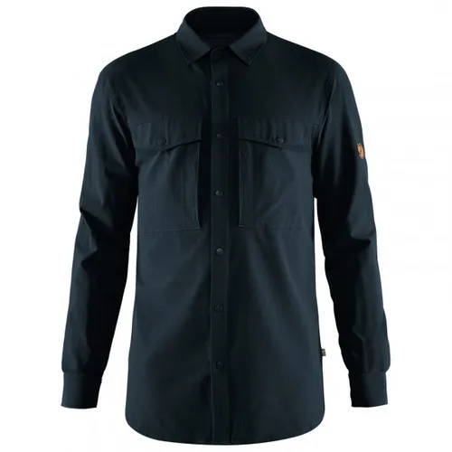 Fjällräven Abisko Trekking Shirt Dark Navy (L) - Ideal für Outdoor-Aktivitäten - Hemden für Trekking und Wandern, atmungsaktiv und schnelltrocknend für optimalen Komfort bei Abenteuern in der Natur.