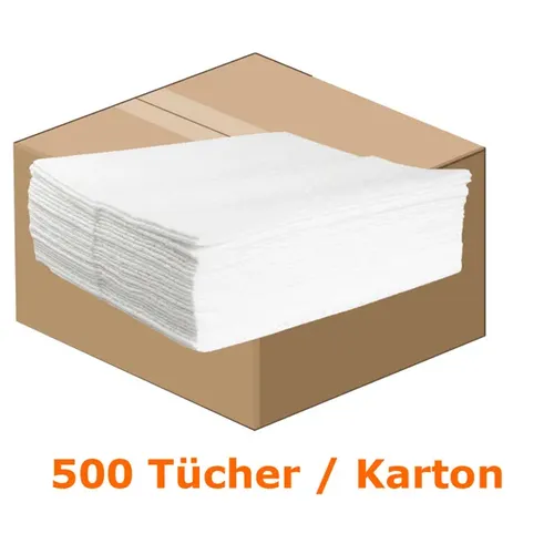 Einwegtücher Nordvlies WIPEX-STAR LIGHT 1-lagig weiß 500 Tücher/Karton, ca. 60 g/qm, Z-gefaltet, 30x38 cm 11965