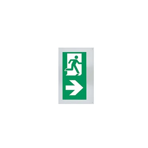 Ceag Notlichtsysteme Piktogramm-Scheibe 40071354665 - Doppelseitige Acrylglasplatte mit Rettungsweg-Piktogramm, erkennbar bis 22 m. Ideal für sichere Orientierung in Notfällen. Maße: 165 mm x 260 mm.