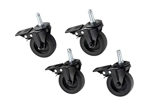 RÖSLE Premium Rollen VIDERO 4er-Set - Möbelrollen mit hochwertiger TPR-Lauffläche, robust und langlebig, ideal für empfindliche Böden, passend für alle RÖSLE VIDERO und ARTISO Modelle. 360°-Lenkrollen mit Feststell-Bremse.