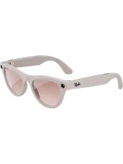 Ray-Ban Meta Skyler: Glänzend Kreidegrau, Zimt-Rose, AI Glasses - Innovative Smart Glasses mit integrierter HD-Kamera und Open-Ear-Audio für freihändige Kommunikation und kreatives Teilen deiner Erlebnisse.