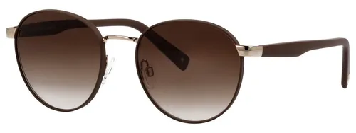BRENDEL EYEWEAR Sonnenbrille "905046" für Damen - Klassische Trapez-Sonnenbrille in schokobraunem Metallic-Look, mit beweglichem Steg für optimalen Tragekomfort und 100% UV-Schutz. Ideal für eckige Gesichter.