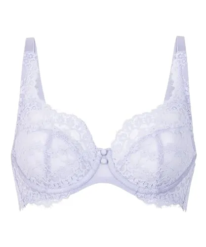 Hunkemöller Unwattierter Bügel-BH Daisy - Cosmic Sky - 85D - Eleganter unwattierter Bügel-BH mit transparenter Spitze. Perfekte Passform durch verstellbare Träger und praktische Rückenverschluss. Ideal für einen stilvollen Look!