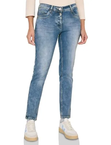 Cecil Slim Fit Jeans Authentic Used Wash 32 - Stylische Slim Fit Jeans in authentischer Used-Waschung. 5-Pocket-Design, ideal für jeden Anlass. Bequeme Passform mit Mid Waist für optimalen Tragekomfort.