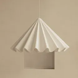 Pendelleuchte Audo Copenhagen, Dancing, dimmbar, Weiß, für Wohnzimmer, Stoff / Textil - 37.5