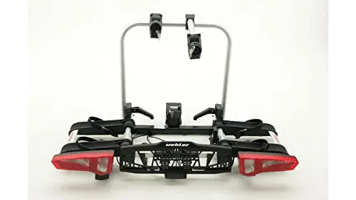 UEBLER i21 Fahrradträger 15900DC - 2 Räder mit Rückfahrkontrolle - Fahrradträger für 2 Fahrräder, faltbar und abschließbar, ideal für Elektrofahrräder. Hochwertige deutsche Produktion mit patentiertem iQ-Verschluss für sicheren Transport.