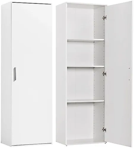 Procontour Mehrzweckschrank Clara - Top Seller mit verstellbaren Einlegeböden - Sonstige Wohnzimmermöbel, 167 cm hoch, flexibles Stauraumwunder mit 3 verstellbaren Einlegeböden und elegantem weißen Design.