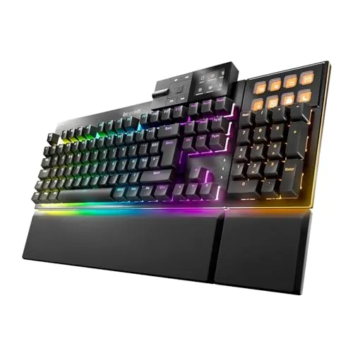be quiet! Dark Mount Silent Tactile DE ISO Gaming-Tastatur - Tastatur mit 8 Display-Tasten, Media Dock und hot-swap-fähigem Nummernblock für ein individuelles Gaming-Erlebnis in elegantem Schwarz.