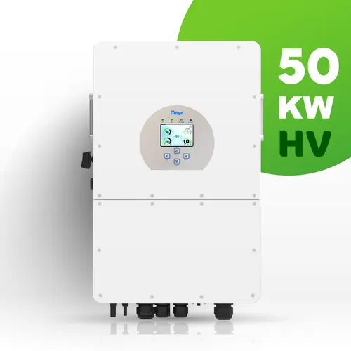 Deye Hybrid-Wechselrichter SUN-50K-SG01HP3-EU-BM4 50kW - Wechselrichter mit hoher Effizienz und flexibler Systemintegration, ideal für PV-Anlagen. Unterstützt bis zu 10 Geräte im Parallelbetrieb und bietet intelligente Überwachung für optimierte Wartung.
