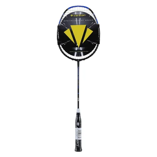Carlton Badmintonschläger Powerblade Superlite 2.0 - Schwarz Blau, maximales Handling und Komfort durch leichtes Design und innovative CFS Cap Technologie