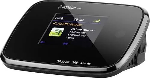 Albrecht Digitalradio-Adapter DR 52 CA - DAB+ und UKW Empfang, Erweiterung für Stereoanlagen mit Farbdisplay und Fernbedienung