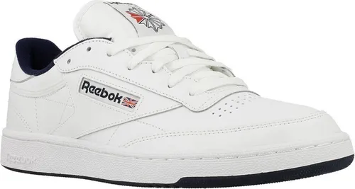 Reebok Leder-Sneakers "Club C 85" - Stilvoll in Weiß/Dunkelblau, Größe 39 - Hochwertige Herren-Sneakers von Reebok, ideal für Alltag und Freizeit. Mit rutschhemmender Laufsohle und verstärkten Kappen für optimalen Tragekomfort.