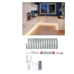 Paulmann 5059 MaxLED 500 Set Küche Comfort Sockel 5m - Zubehör für Leuchten mit warmweißen LED-Strips, ideal für gemütliche Raumausleuchtung und einfache Montage dank selbstklebender Rückseite.