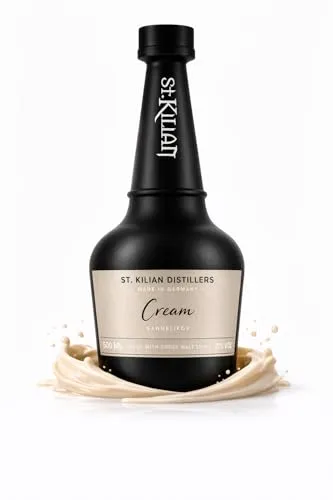 St. Kilian Sahnelikör CREAM [Geschenkidee] 21% Vol, 0,5l - Deutscher Premium Sahne Likör - Perfekt zum Dessert - Cremelikör - Geschenk für Genießer - Liköre von St. Kilian