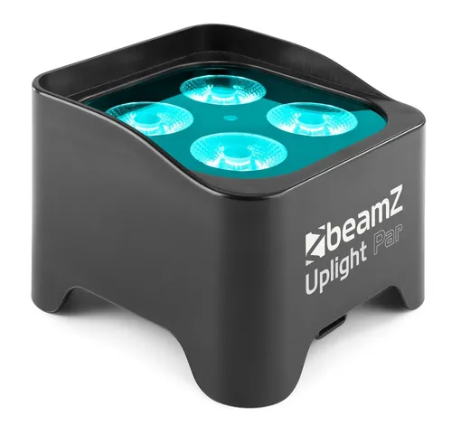 beamZ BBP90 Batterie Uplight Par 4x 4W - Batteriebetriebene LED-Uplight für kreative Lichtinstallationen, mit 4x 4W RGB-UV-LEDs für brillante Farben und flexiblen Einsatz ohne Stromanschluss.