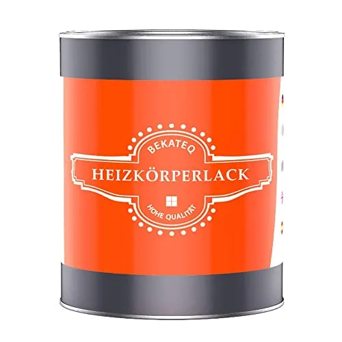 Heizkörperlack Gruen 1l - hitzebständiger Heizungslack, Metallschutzlack, Heizkörperfarbe hochdeckend, geruchsarm, lösemittelfrei, schnelltrocknend, einfache Verarbeitung - BEKATEQ BE-903