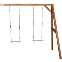Doppelschaukelanbau axi Swing Holz braun - Robuste Doppelschaukel aus hochwertigem Holz, ideal für den Garten und sorgt für doppelten Spaß für Kinder.