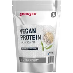 Sponser Unisex Vegan Protein - Neutral (480g) - Hochwertiges pflanzliches Proteinpulver für eine vegane Ernährung. Mit über 23g Eiweiß pro Portion ideal für sportliche Aktivitäten und vielseitig einsetzbar – perfekt für Shakes, Smoothies oder beim Backen.