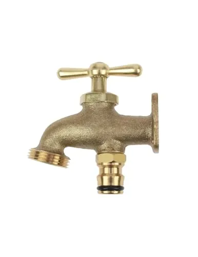 Darlac Tragbarer Außenhahn aus Messing - Vielseitiger Wasserhahn für Gärten und Bauhöfe: Massives Messing, keine Klempnerarbeiten nötig, einfach zu installieren und ideal zur Erweiterung Ihrer Schlauchreichweite.