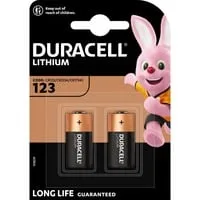 DURACELL CR123 (2 Stück) - Hochleistungs-Lithium-Batterie 3V, 10 Jahre Lagerungsgarantie und integrierter Auslaufschutz