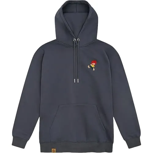 Bavarian Caps Hoodie "Grantig by nature v2" - Stylischer Kapuzenpullover in blau|grau mit 'Grantig by Nature' Print auf dem Rücken und Pumuckl-Stick auf der Brust, ideal für lässige Outfits.