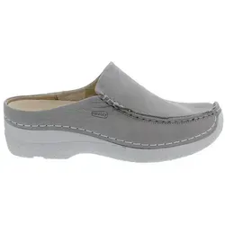 WOLKY Seamy-Slide Clog in Antique Nubuck, hellgrau, Größe 38 EU - Hochwertiger Clog aus Nubukleder in hellgrau, Größe 38 EU. Mit herausnehmbarer Fußbetteinlage für individuellen Komfort und strapazierfähiger PU-Laufsohle.