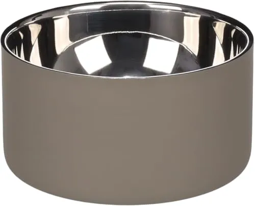 hundenapf - Xara Taupe Edelstahlnapf - Rutschfester Premium Futternapf - 700ml
