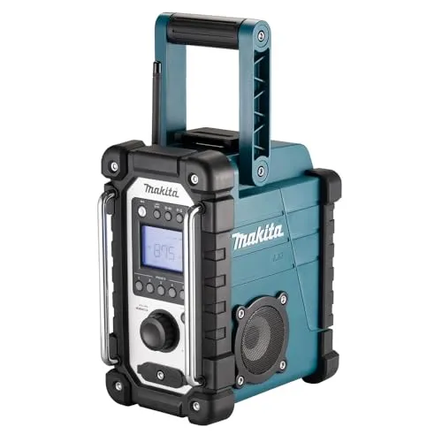 Makita DMR301 Baustellenradio solo - Akku-Baustellenradio mit DAB, AM/FM und Bluetooth, spritzwassergeschützt und mit praktischem Flaschenöffner