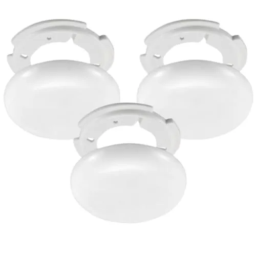 Stück Abzweigdose Weiß 100 mm Superflach – Abdeckdose/Verteilerdose Elektroinstallation Baldachin Verteilerbaldachin Light Cover Enddeckel Rohrdeckel Höhe 1,5 cm - Lampen-Anschlussdose 3