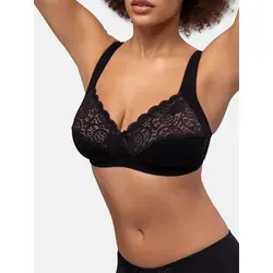 Dorina Bügelloser BH Georgina mit Spitze, stützendes Unterbrustband, Full-Cup schwarz 100