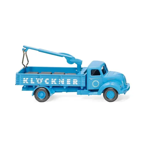 WIKING Pritschen-Lkw mit Ladekran (Magirus Sirius) Klöckner