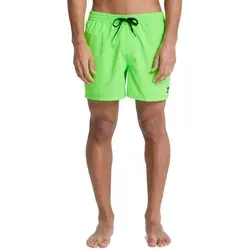 QUIKSILVER Everyday Solid Volley 15" Herren Boardshorts, XL, grün gecko - Herren-Bademode mit hydrophober PFC-freier Beschichtung, aus nachhaltigem Remade Supersuede für hohen Komfort und Umweltbewusstsein.