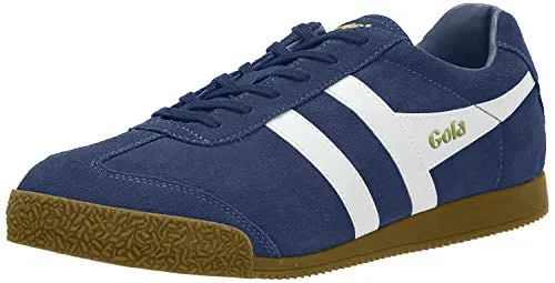 Gola Herren Harrier Suede Sneaker, Blau (Baltic/white Hw), Gr. 41 - Herren-Sneaker im Retro-Stil, basierend auf dem Original-Design von 1968, mit leichter Sohle für optimalen Tragekomfort.