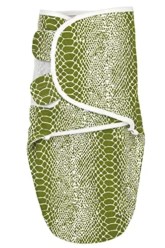 MEYCO Baby Pucksack - 0-3 Monate - Pucktuch Swaddle für Neugeborene - 100% Baumwolle - Oeko Tex Zertifiziert - weicher Schlafkomfort - atmungsaktiv & feuchtigkeitsabsorbierend - Snake - Avocado