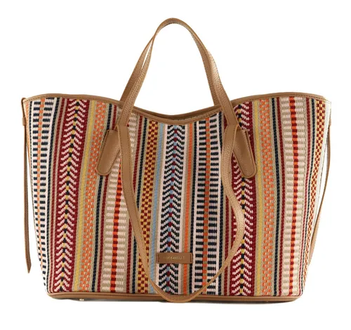 COCCINELLE New Never Without Bag Mantas Handbag - Damentaschen, stilvolle Shopper-Tasche aus Baumwolle und Rindsleder, ideal für Freizeitaktivitäten und vielseitige Einsatzmöglichkeiten.