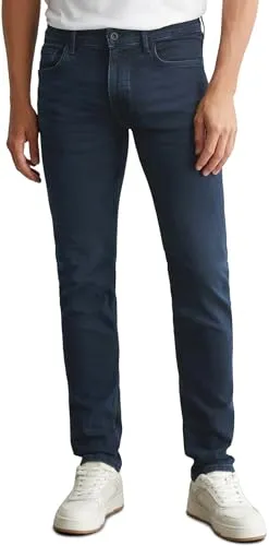 Marc O'Polo Herren Jeanshose Shaped Fit mit Stretch, Blau (Blue Black) - Premium Jeans in Shaped Fit für optimalen Sitz, aus 99% Bio-Baumwolle für nachhaltigen Tragekomfort. Vielseitig kombinierbar für jeden Anlass – ideal für Casual und elegante Looks.