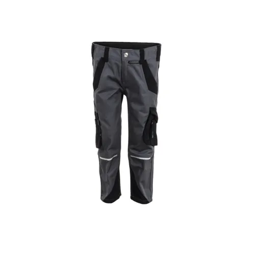Planam Norit Kids Bundhose schiefer/schwarz Gr. 98/104 - Hosen für Kinder, strapazierfähig und ideal für aktive Abenteuer im Freien.