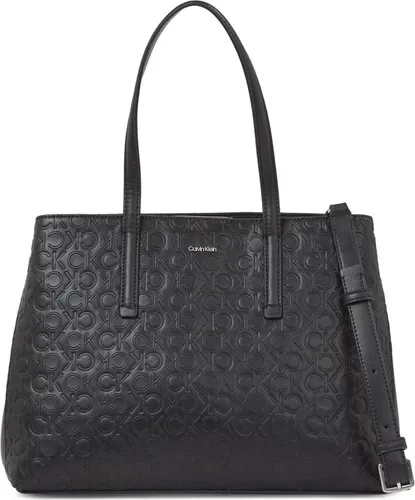 Calvin Klein CK Must Tote Mono CK Black - Eleganter Damen-Shopper - Damen-Shopper mit hochwertiger Qualität und elegantem Design, Maße: 33 x 25 x 14 cm. Ein echter Hingucker für jeden Anlass!