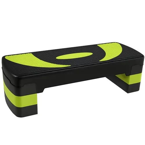HOMCOM Höhenverstellbarer Stepper - Fitness-Kleingeräte für Indoor und Outdoor, mit 3 Stufen höhenverstellbar und bis zu 150 kg belastbar – ideal für effektives Training zu Hause.