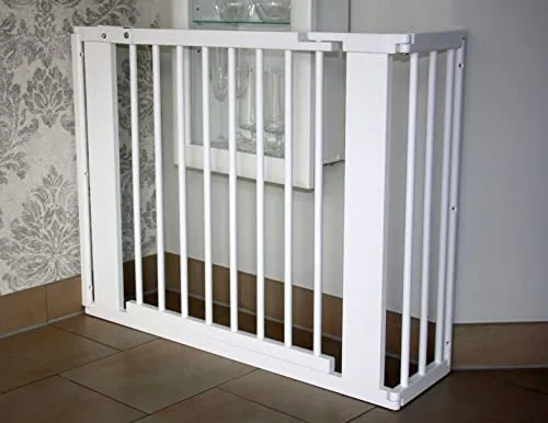 Schutzgitter Absperrgitter Türgitter Treppenschutzgitter V 117 bis 363 cm Weiß - Kindersicherungen für maximale Sicherheit, höhenverstellbar und flexibel einsetzbar, mit einfacher Montage und schadstofffreiem Lack.