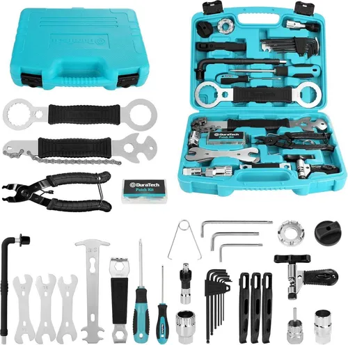 Fahrrad Werkzeugset Reparaturset 41-teilig in Tragkoffer - Ideal für Kettenreparaturen - Produktart: Werkzeugkoffer, umfassendes Set für alle Fahrradreparaturen, ideal für Hobby-Mechaniker und Profis.