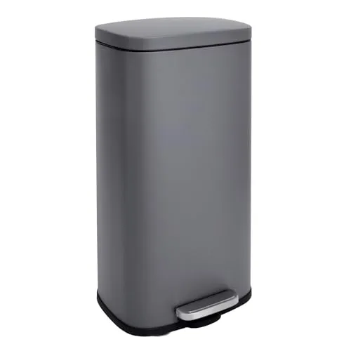 SVITA TQ30 Mülleimer grau 30L - Robuster Treteimer mit Softclose Deckel - Haushaltszubehör: Der SVITA TQ30 Mülleimer bietet mit 30L Fassungsvermögen und Soft-Close Deckel eine geräuschlose Handhabung. Ideal für Küche, Büro und mehr!