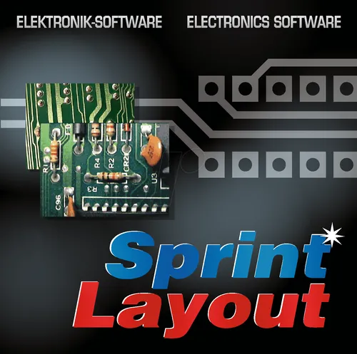 CDR SPRINTLAYOUT - Leiterplatten Layout-Software Version 6.0 - Software zur einfachen Erstellung einseitiger und doppelseitiger Leiterplatten, inklusive umfangreicher Bauteilebibliothek für schnellen Zugriff.