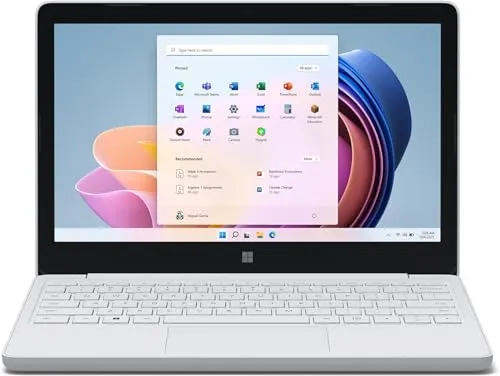 Microsoft Surface Laptop SE - Kompakter Laptop mit 4 GB RAM - Laptops mit 4 GB RAM und 64 GB SSD, ideal für Schüler und Studenten, ausgestattet mit Windows 11 SE und 11,6" HD Display für produktives Lernen.