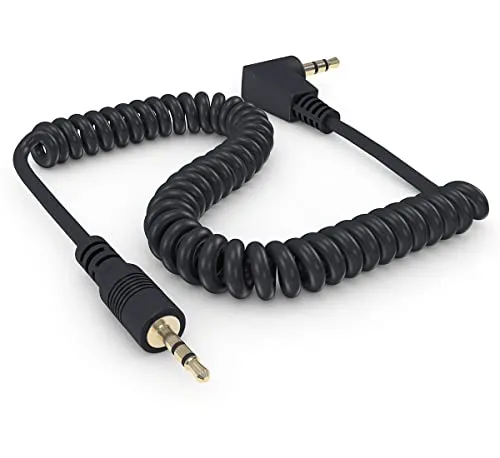 ayex Spiral Adapterkabel für Kameras mit 3,5mm Fernauslöser-Buchse z.B. Fuji XE4