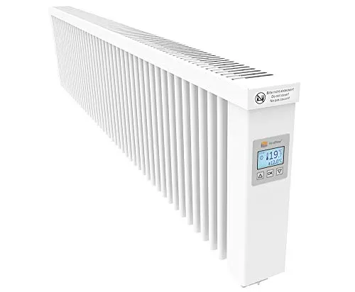 AeroFlow SLIM 2000 Elektroheizung mit FlexiSmart-Display - Effiziente Elektroheizung mit 2000 Watt für Räume bis 25 m². Kurze Aufheizzeit und lange Wärmespeicherung durch Schamottspeicherkern. Ideal für verschiedene Wohnräume und energiesparend.