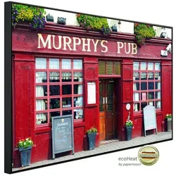 Papermoon Infrarotheizung INFRAROT-BILD-HEIZUNG, Murphys Pub Dingle Bay - Effiziente Wand- und Deckenheizung mit ansprechendem Design. TÜV-zertifiziert für sicheren Betrieb und wartungsfrei. Ideal für gemütliche Indoor-Atmosphäre.