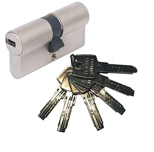ABUS EC550 Profil-Doppelzylinder 30/30mm mit 6 Schlüsseln - Schließzylinder mit Not- und Gefahrenfunktion, hochwertigem Bohrschutz und 6 Schlüsseln für maximale Sicherheit und Flexibilität.